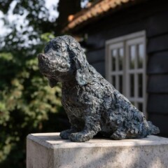 MB 00291 Bronzen beeld hond Noor in opdracht gemaakt