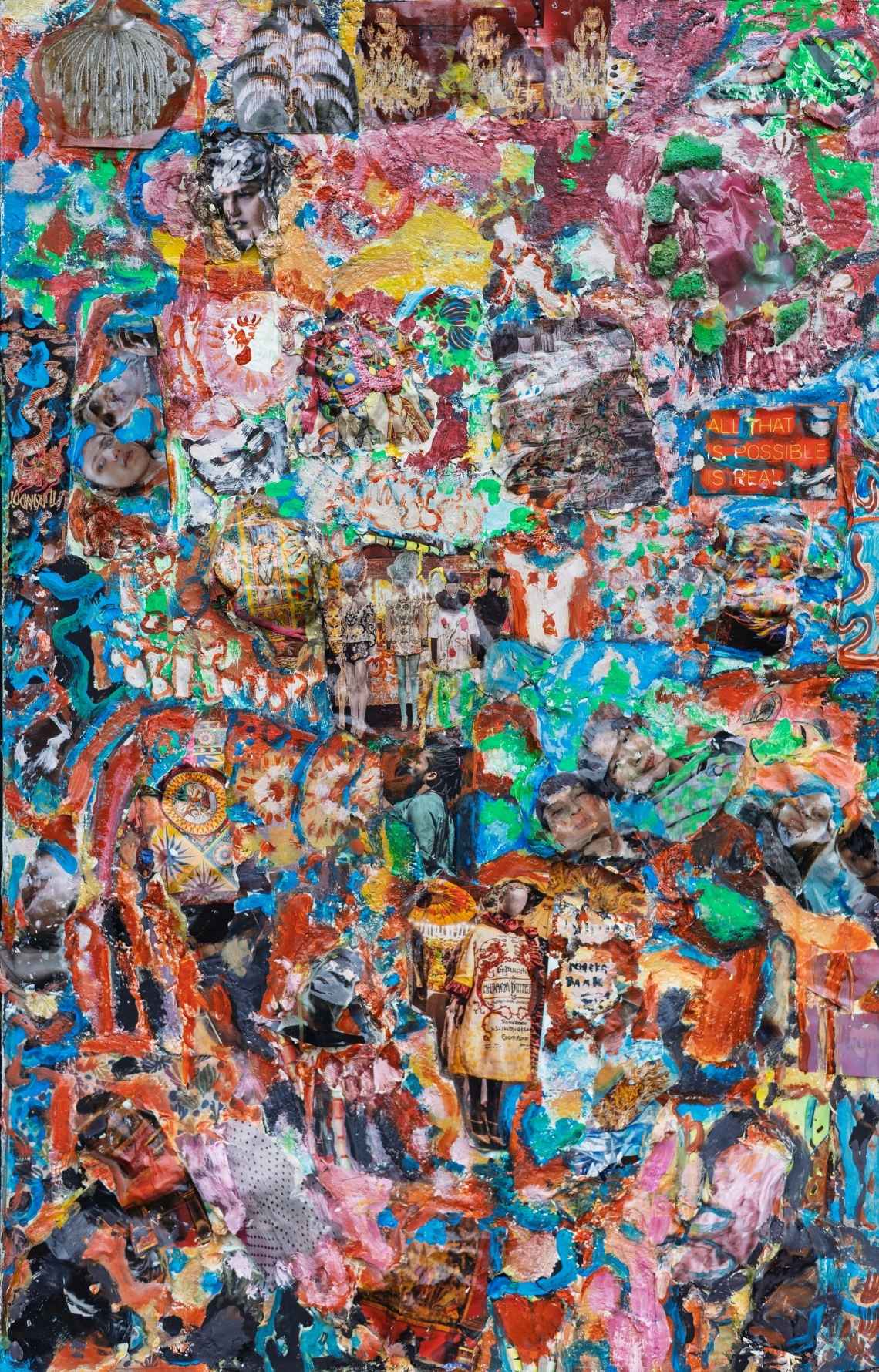 Modern schilderij van Mieke Baak het plafond